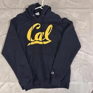 Champion Men's Navy and Yellow Hoody